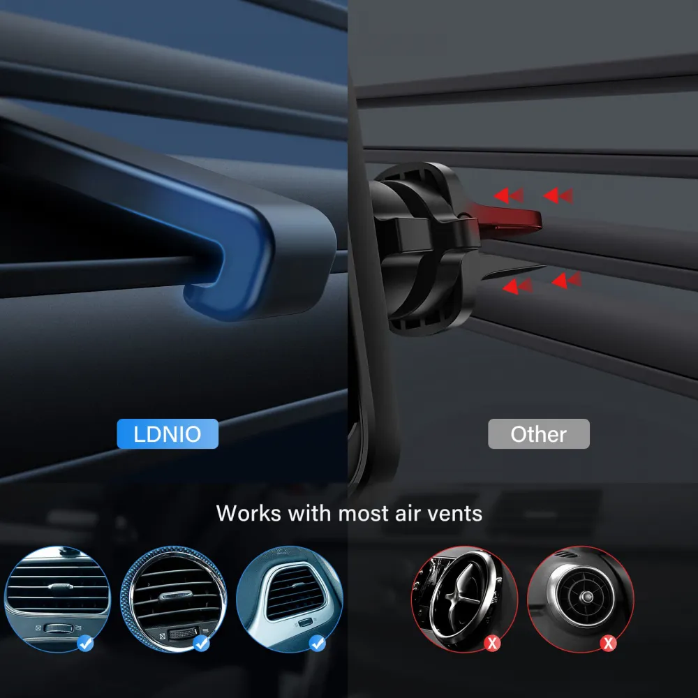 Auto stalak za ventilaciju LDNIO MA22 magnetic crni