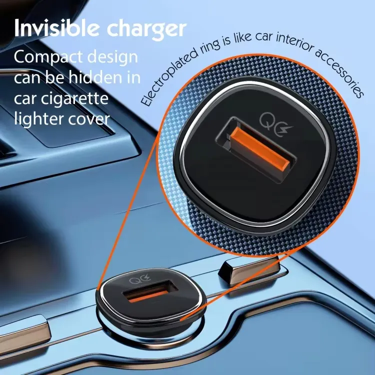 Auto punjac LDNIO C105, QC3.0, 30W USB Lightning crni