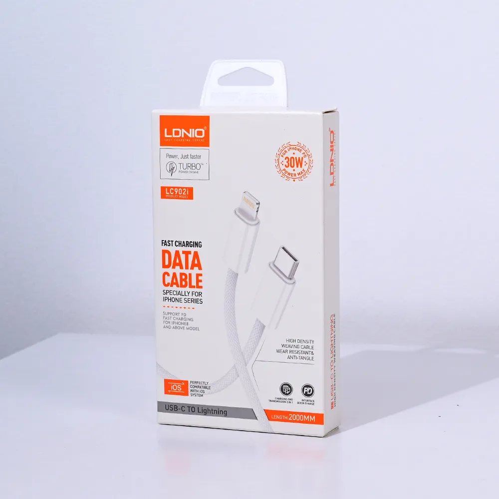 Data kabl LDNIO LC902-I 30W Type C na Lightning beli 2m