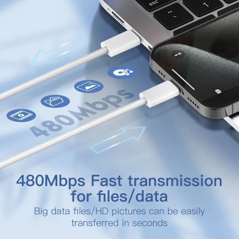 Data kabl LDNIO LC902-I 30W Type C na Lightning beli 2m
