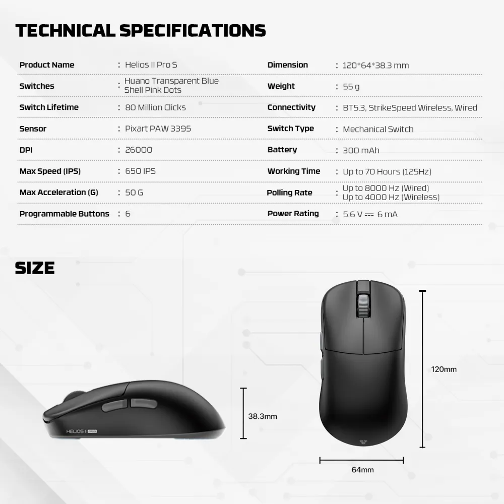 Mis Wireless Gaming Fantech XD3 (V3) PRO 8K Helios II crni sa ACM03 (dongle)