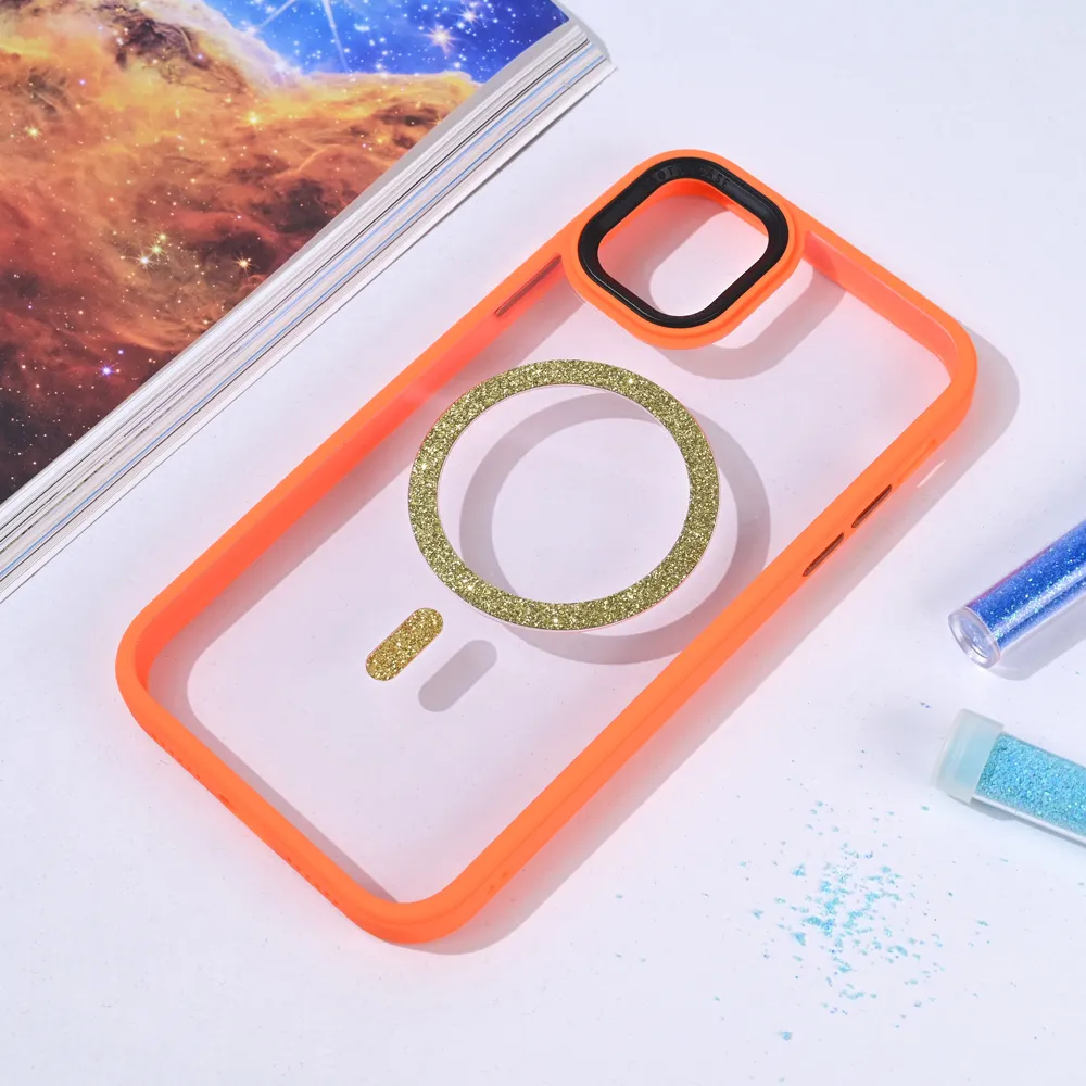 Maska Magsafe shining za iPhone 11 6.1 narandzasta