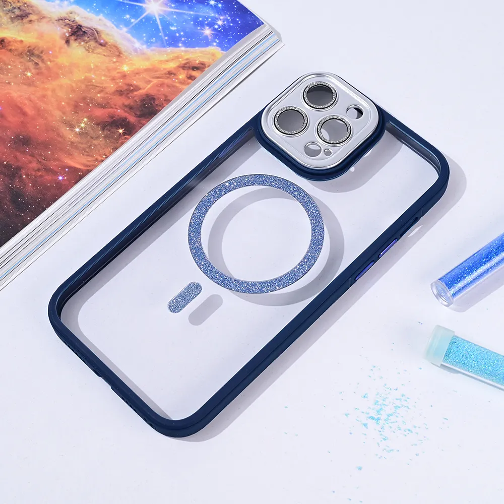 Maska Magsafe shining za iPhone 13 Pro Max 6.7 tamno plava