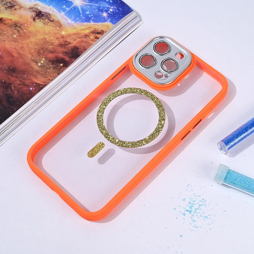 Maska Magsafe shining za iPhone 13 Pro Max 6.7 narandzasta
