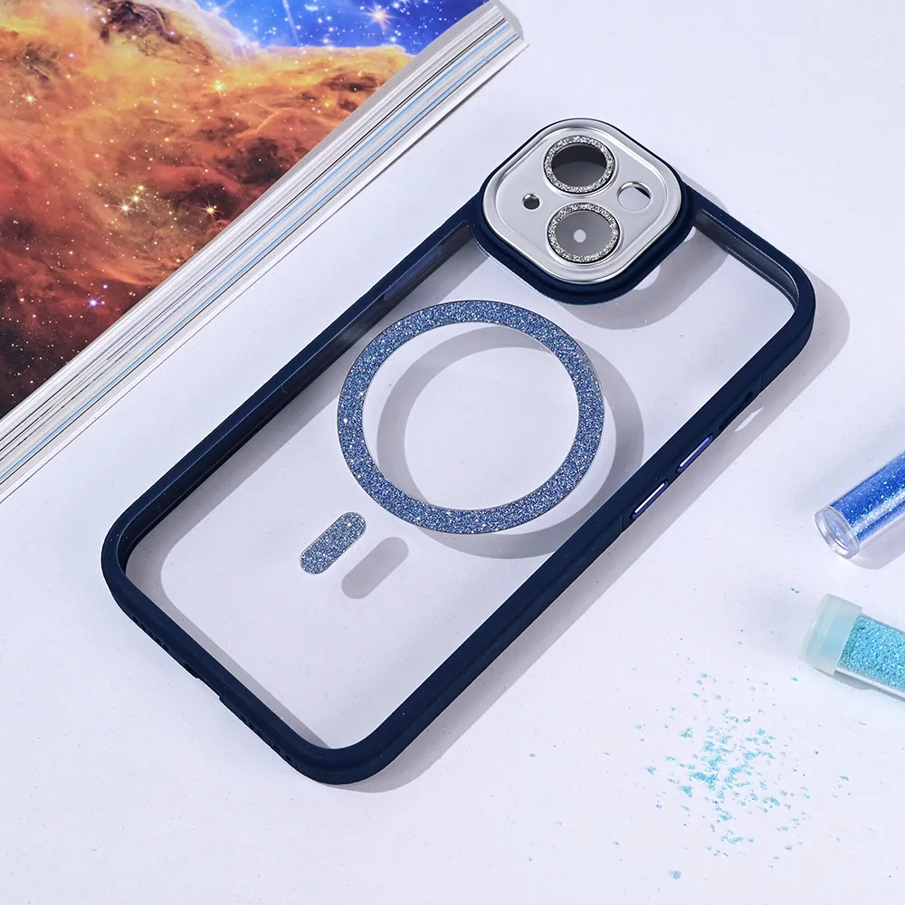 Maska Magsafe shining za iPhone 14 6.1 tamno plava