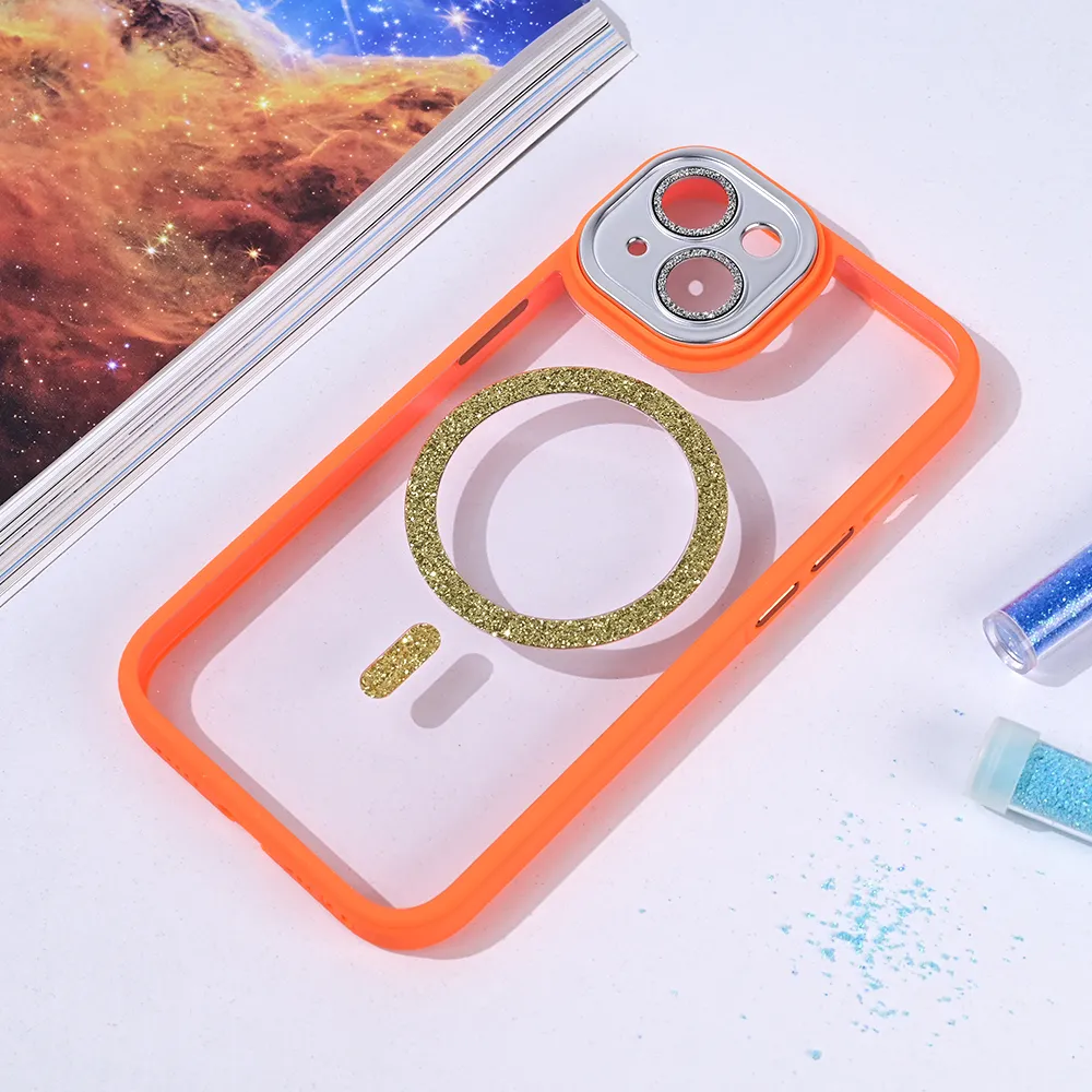 Maska Magsafe shining za iPhone 14 6.1 narandzasta