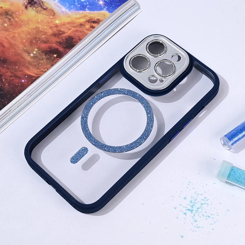 Maska Magsafe shining za iPhone 14 Pro 6.1 tamno plava
