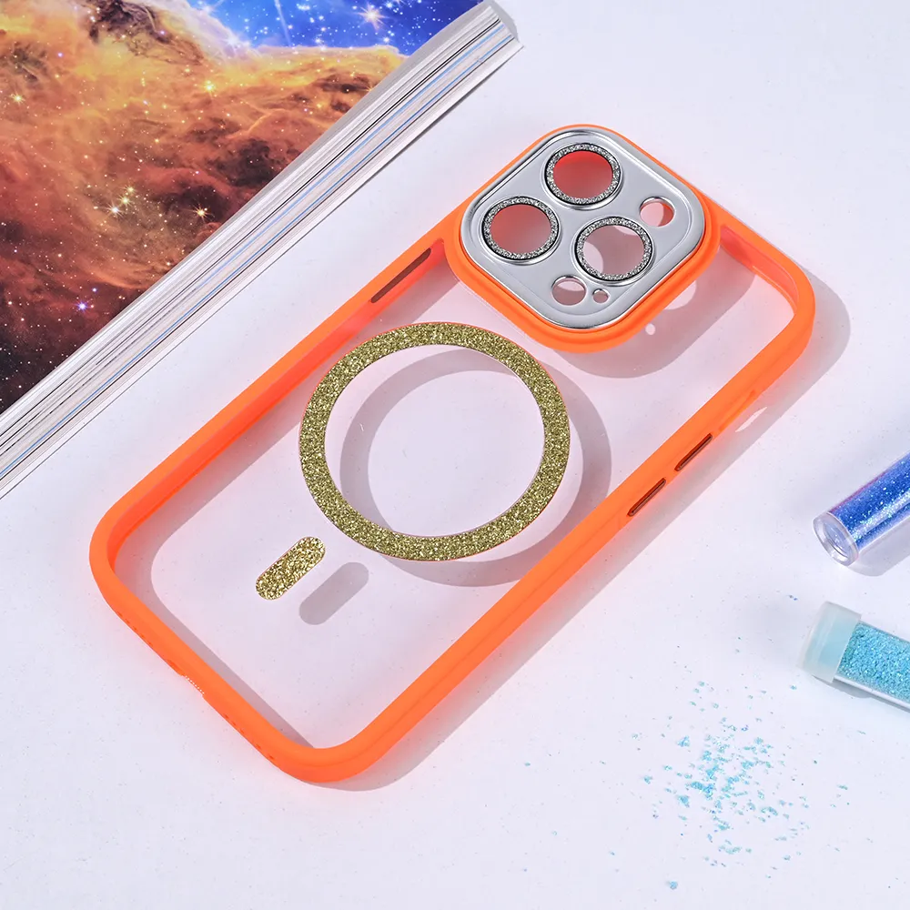 Maska Magsafe shining za iPhone 14 Pro 6.1 narandzasta