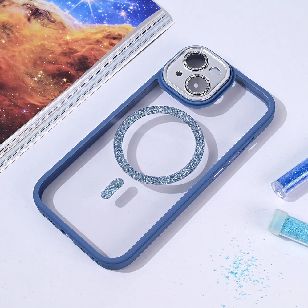 Maska Magsafe shining za iPhone 15 6.1 svetlo plava