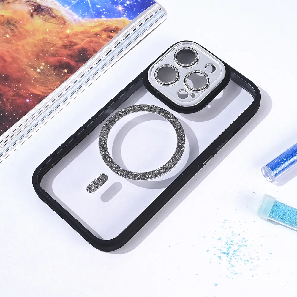 Maska Magsafe shining za iPhone 15 Pro 6.1 crna