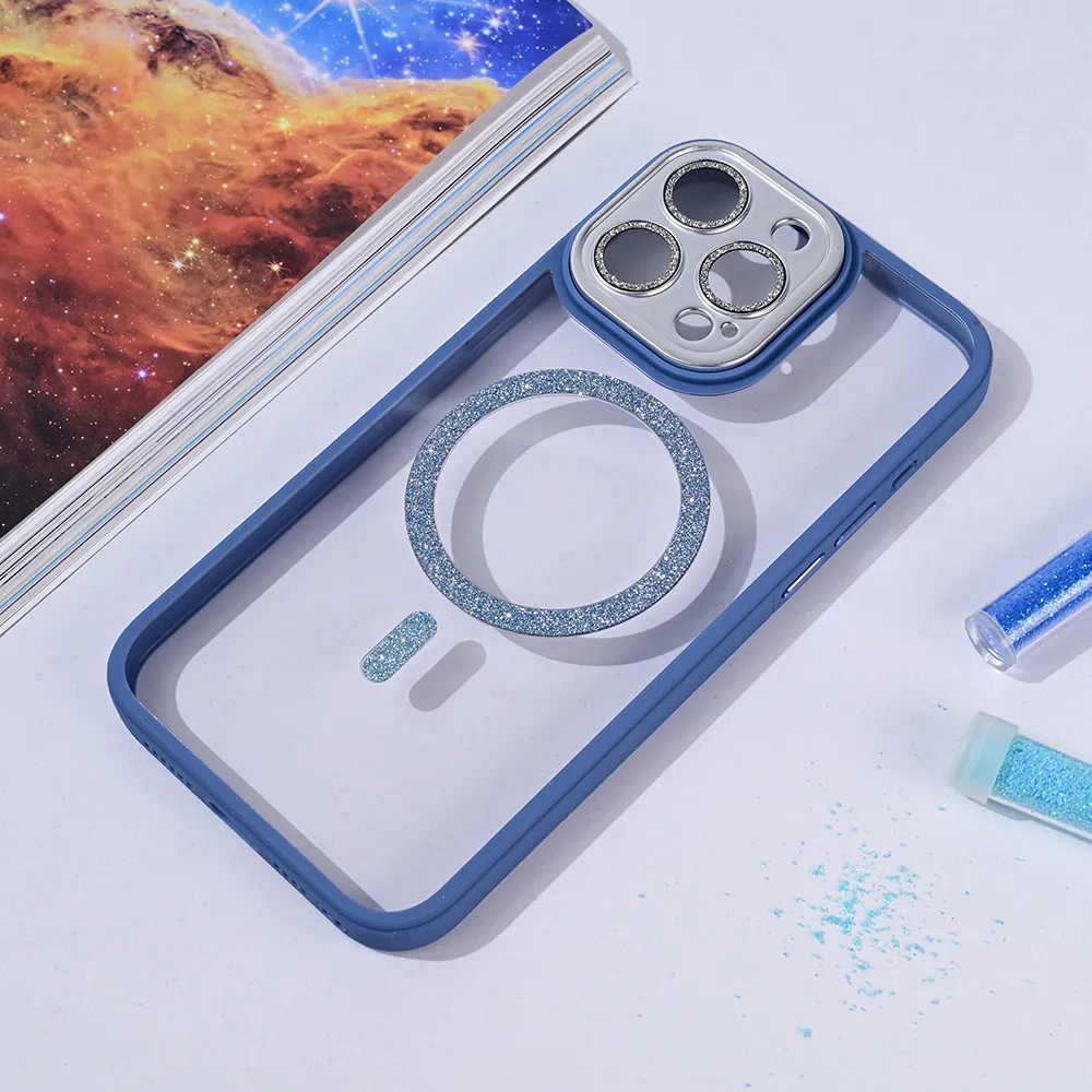 Maska Magsafe shining za iPhone 15 Pro Max 6.7 svetlo plava