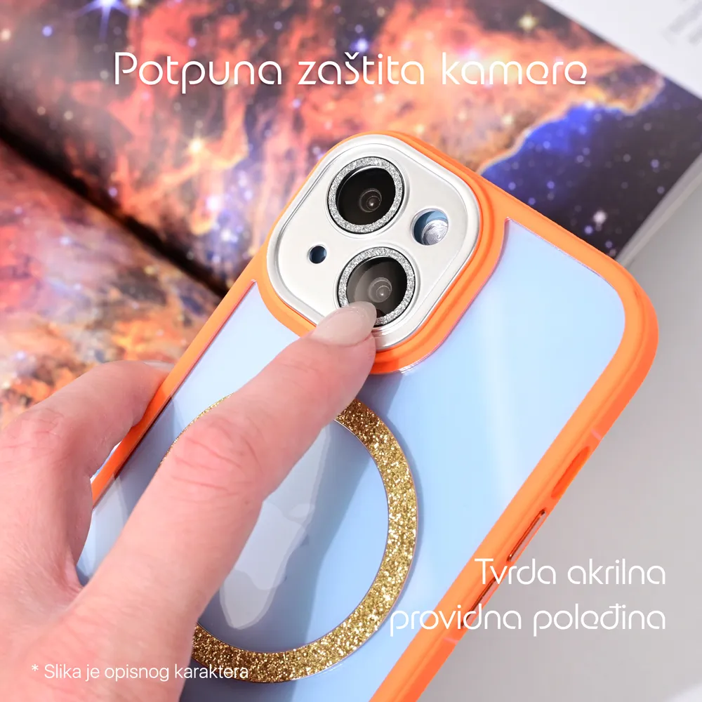 Maska Magsafe shining za iPhone 15 Pro Max 6.7 svetlo plava