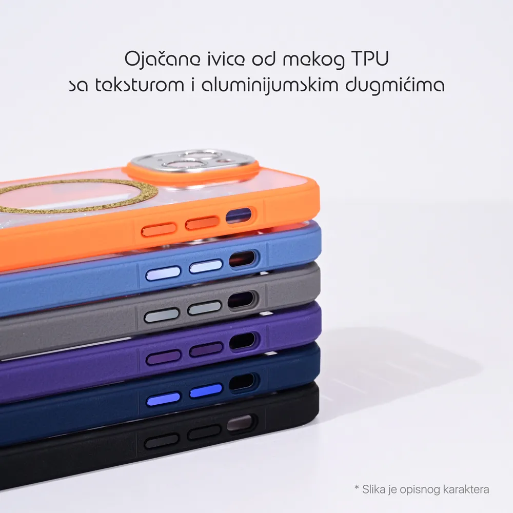 Maska Magsafe shining za iPhone 15 Pro Max 6.7 svetlo plava