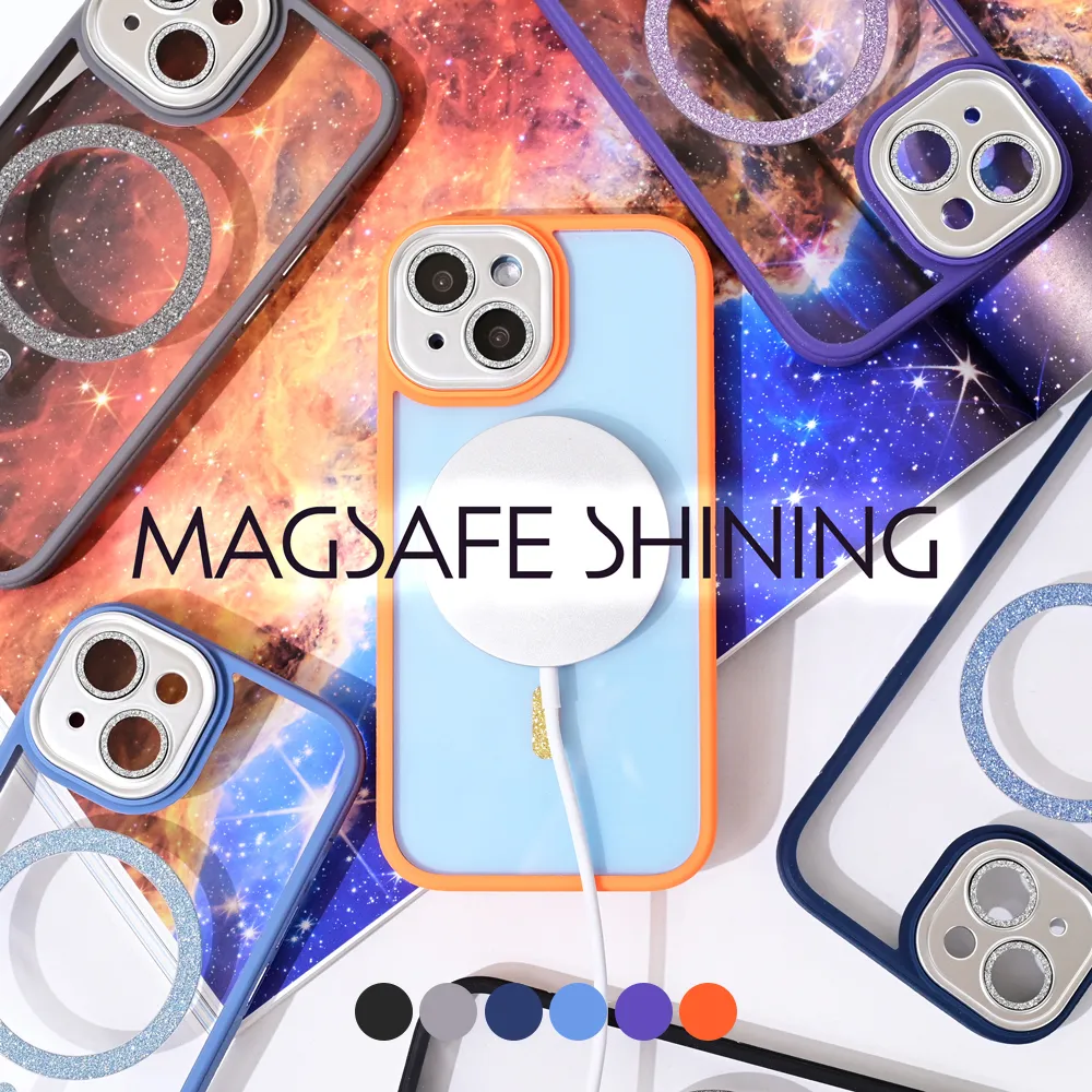 Maska Magsafe shining za iPhone 15 Pro Max 6.7 tamno plava