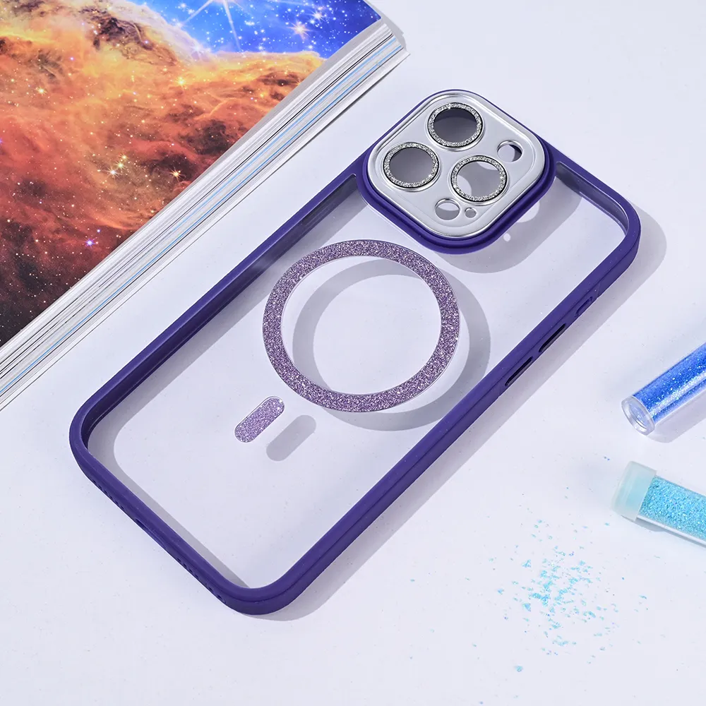 Maska Magsafe shining za iPhone 15 Pro Max 6.7 ljubicasta
