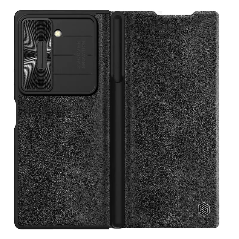 Maska Nillkin Qin Pro Leather za Samsung F956B Galaxy Z Fold 6 crna