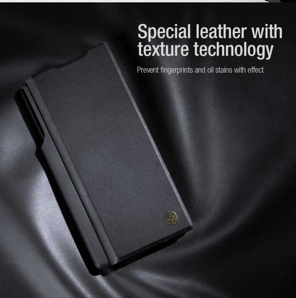 Maska Nillkin Qin Pro Leather za Samsung F956B Galaxy Z Fold 6 crna