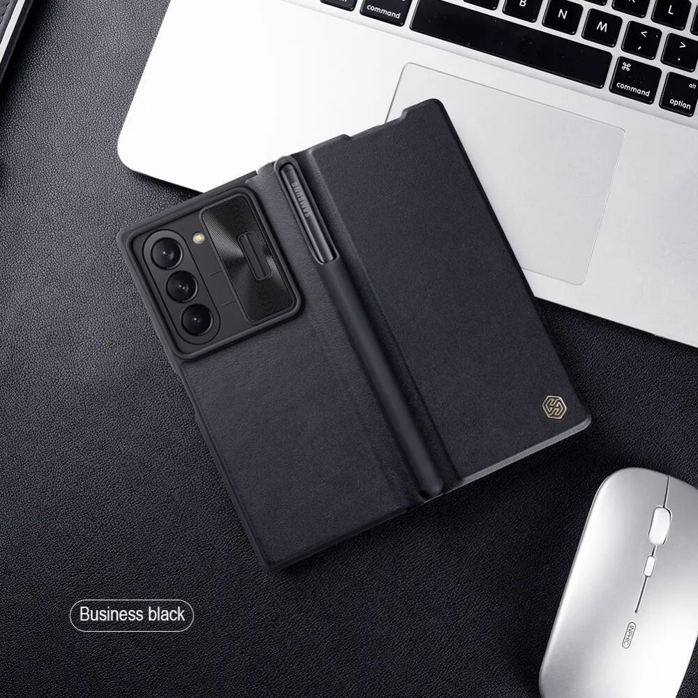 Maska Nillkin Qin Pro Leather za Samsung F956B Galaxy Z Fold 6 crna