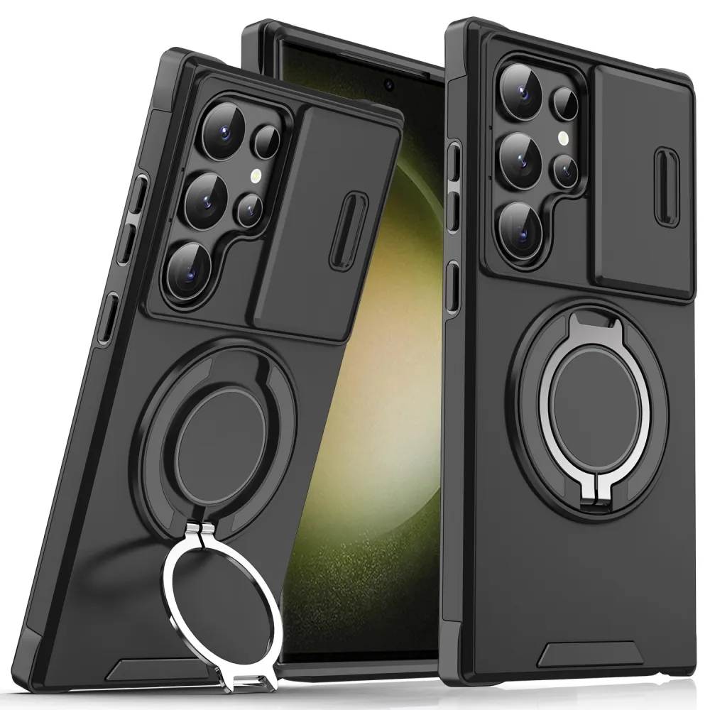 Maska CamShield Ring stand za Samsung S918B Galaxy S23 Ultra crna