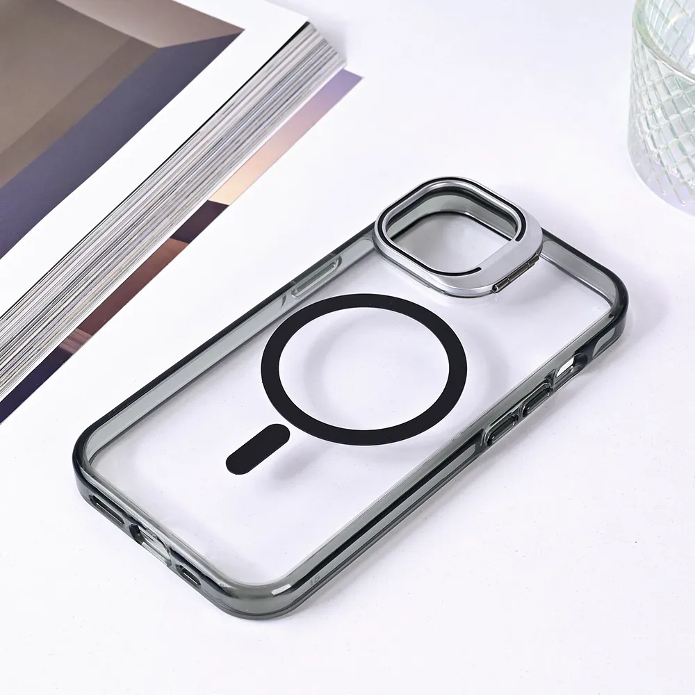 Maska Magsafe transparent za iPhone 14 6.1 crna