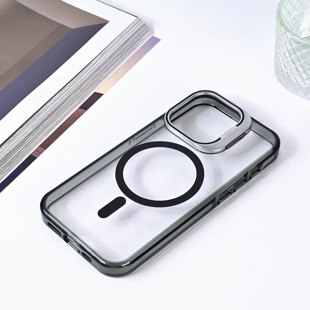 Maska Magsafe transparent za iPhone 14 Pro 6.1 crna