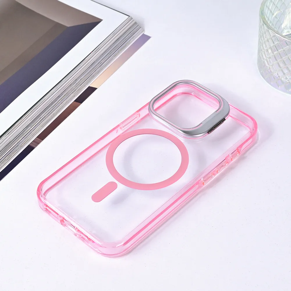 Maska Magsafe transparent za iPhone 14 Pro 6.1 pink
