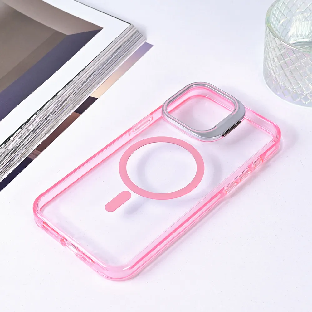 Maska Magsafe transparent za iPhone 15 Pro Max 6.7 pink