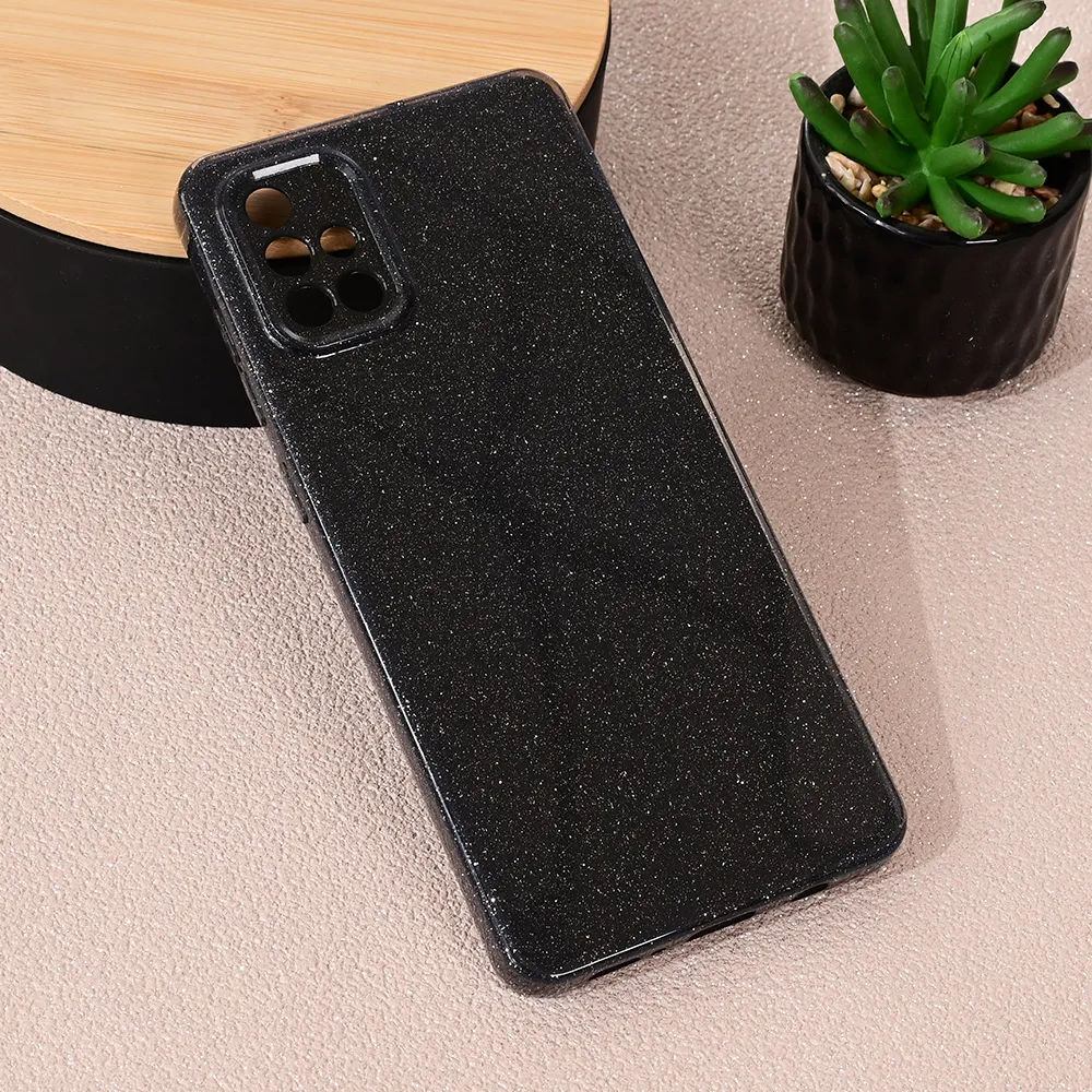 Maska Sparkle Dust za Samsung A715F Galaxy A71 crna