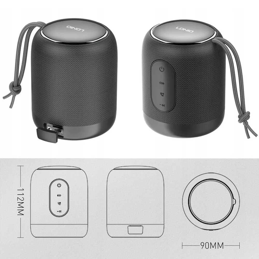 Bluetooth zvucnik LDNIO BTS 12, 5W, sivi