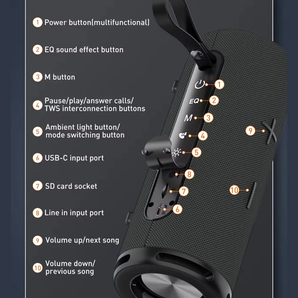 Bluetooth zvucnik LDNIO BTS 13, 10W, tamno zeleni