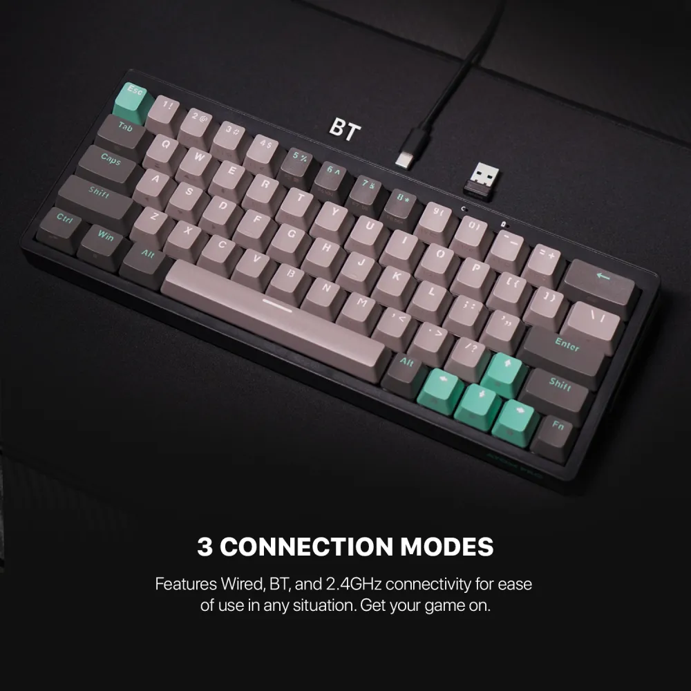 Tastatura Mehanicka Gaming Fantech MK912 RGB Atom PRO63 Wireless Saturn (blue switch)