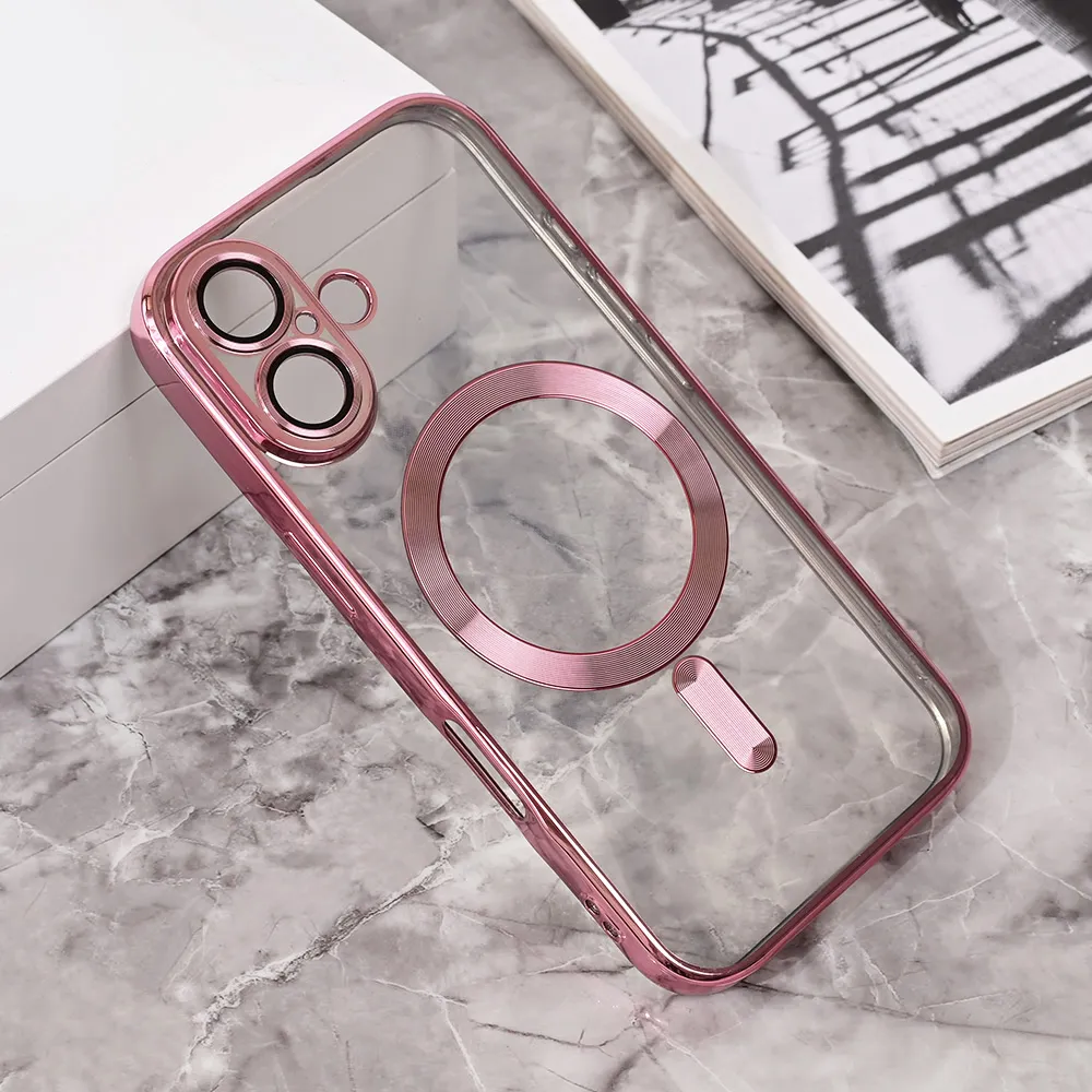 Maska Magsafe Lux za iPhone 16 6.1 roze