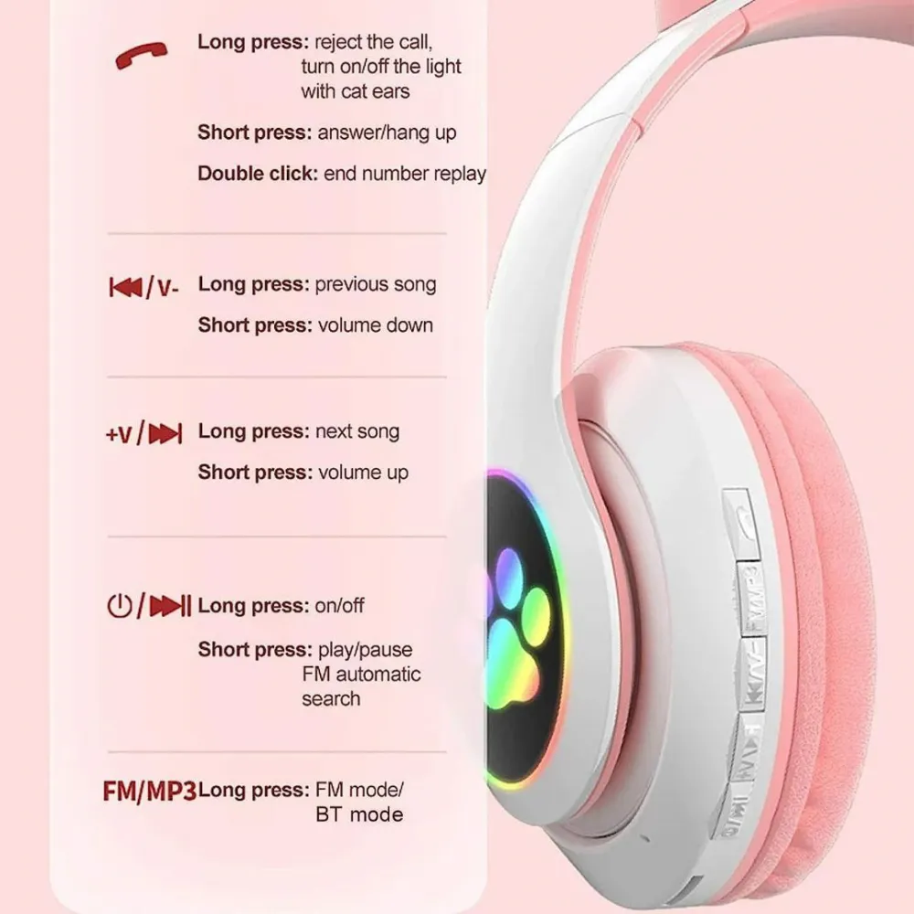 Bluetooth slusalice Cat Ear JST-28 mint