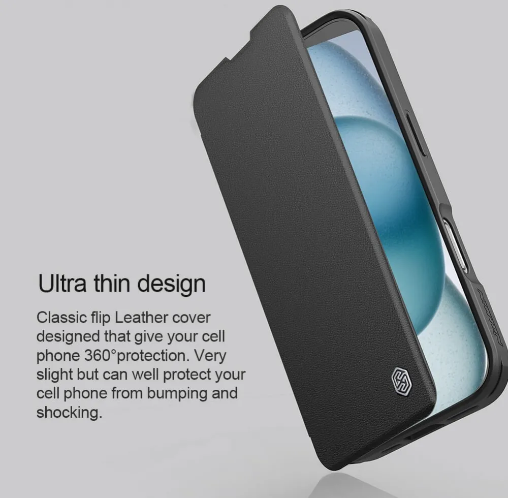 Maska Nillkin Qin Prop za iPhone 16 Pro 6.3 braon