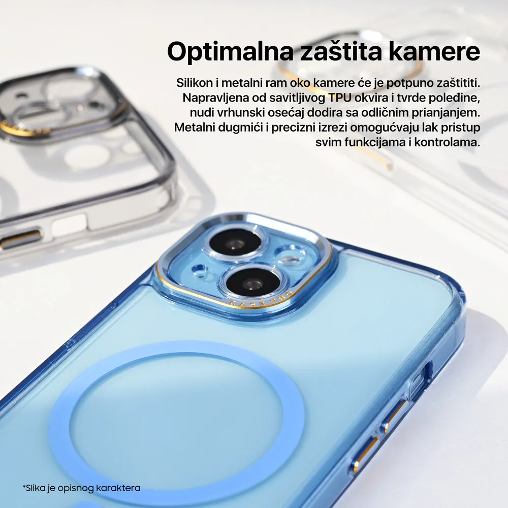 Maska Magsafe Camera Color za iPhone 16 Plus 6.7 crna
