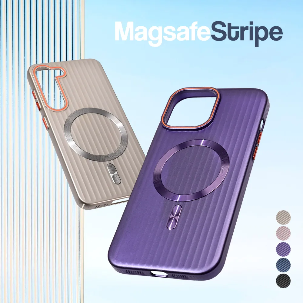 Maska Magsafe Stripe za Samsung S921B Galaxy S24 ljubicasta
