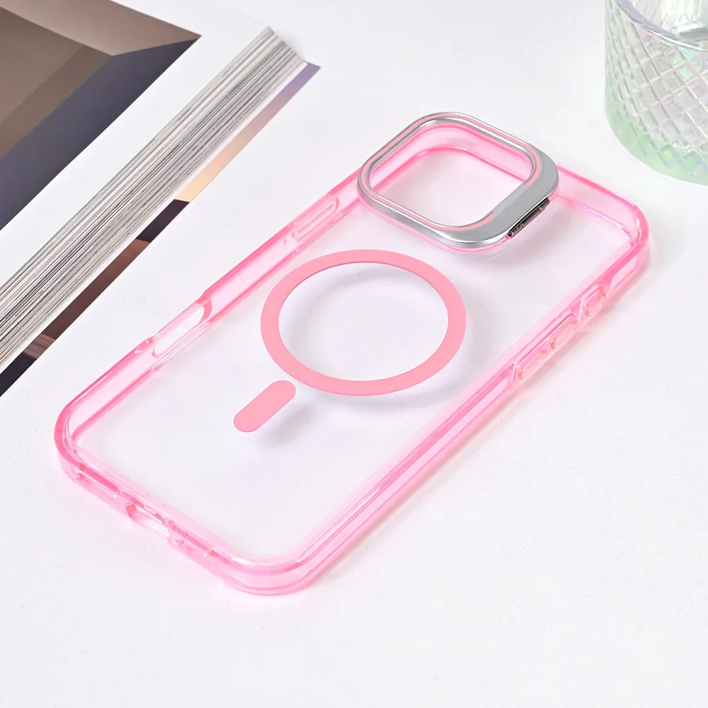 Maska Magsafe transparent za iPhone 16 Pro Max 6.9 pink