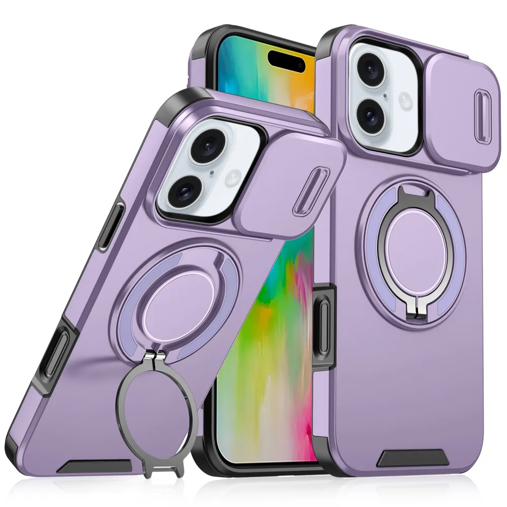 Maska CamShield Ring stand za iPhone 16 Plus 6.7 ljubicasta