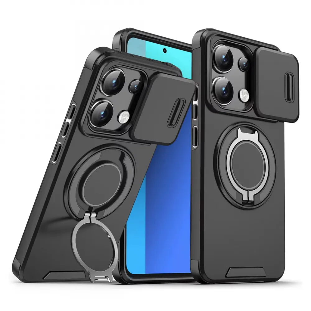 Maska CamShield Ring stand za Xiaomi Redmi Note 13 Pro 4G (EU) crna