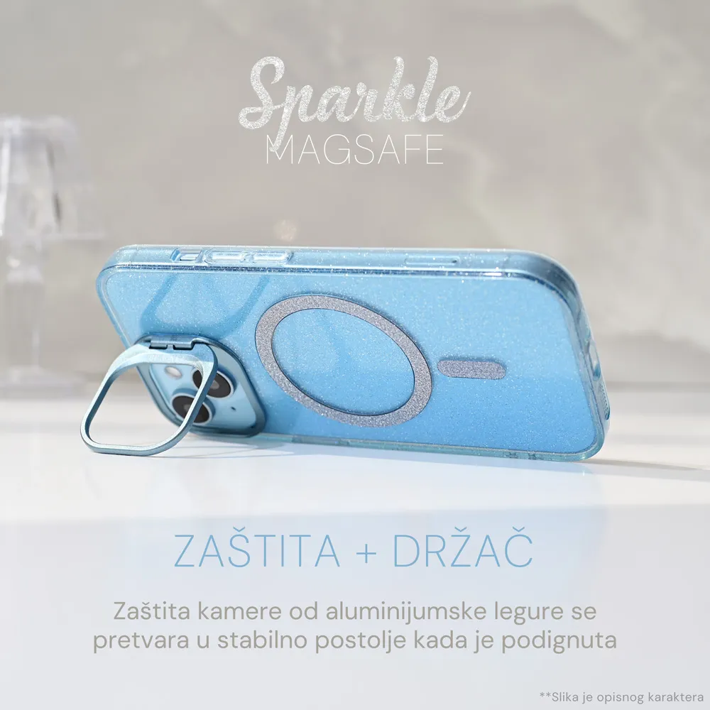 Maska Magsafe Sparkle za iPhone 15 Pro Max 6.7 roze