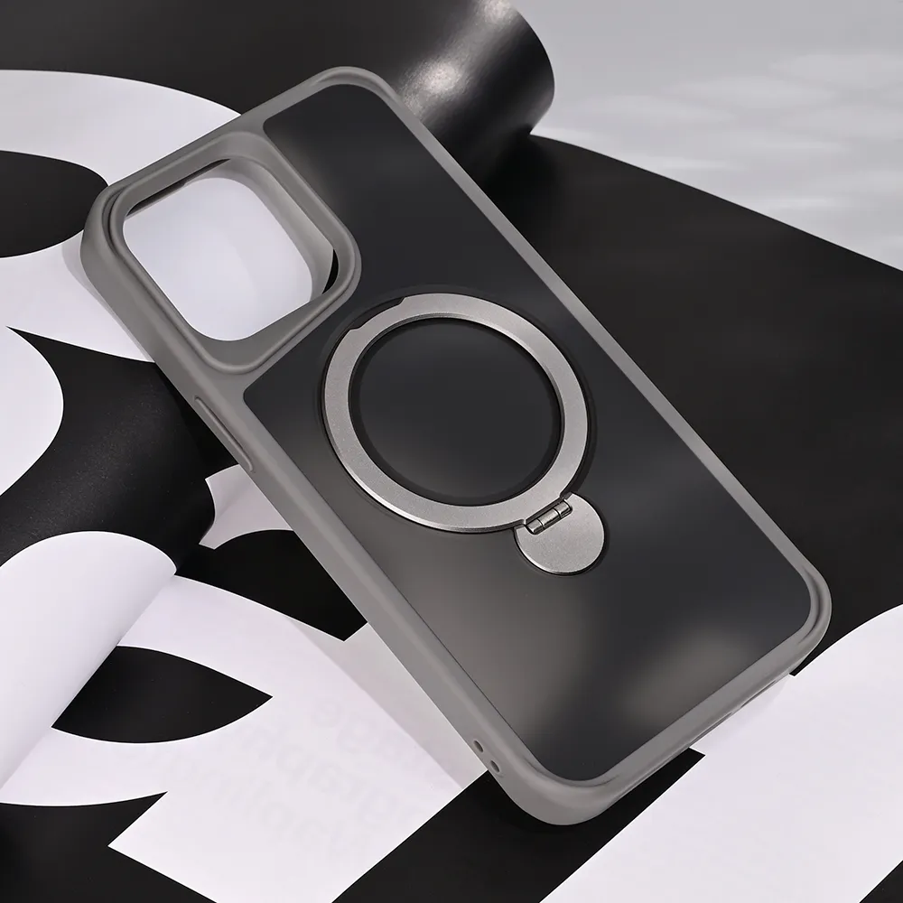 Maska Magsafe Ring Stand za iPhone 15 Pro Max 6.7 siva