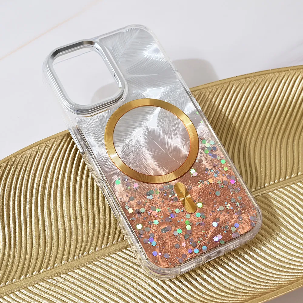 Maska Magsafe Glitter za iPhone 16 6.1 zlatna