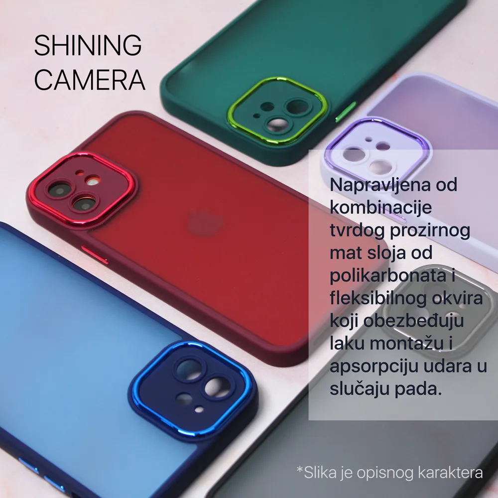 Maska Shining Camera za iPhone 16 Plus 6.7 plava
