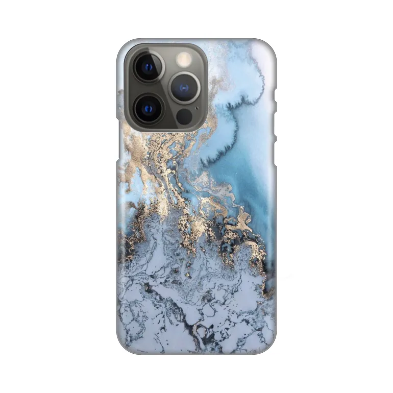 Maska Silikonska Print za iPhone 13 Pro Blue Gold Marble
