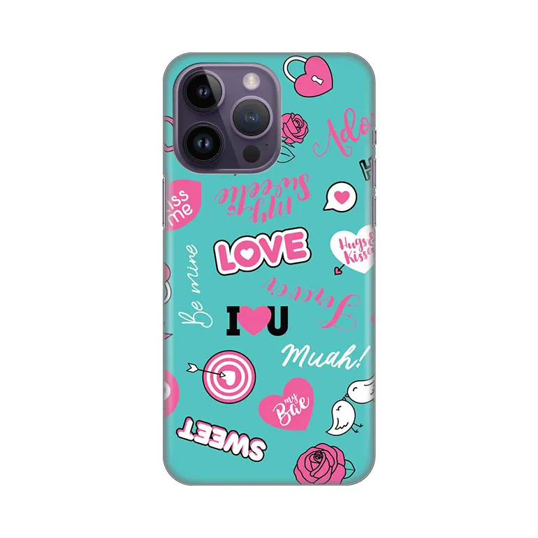 Maska Silikonska Print za iPhone 14 Pro Max 6.7 Love