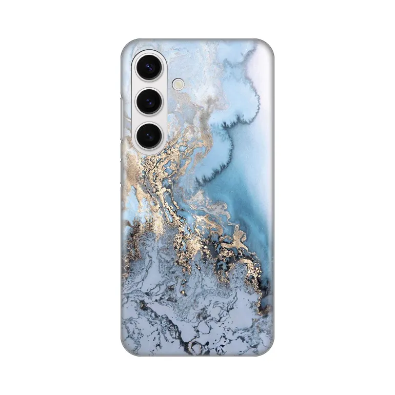 Maska Silikonska Print za Samsung S921B Galaxy S24 Blue Gold Marble