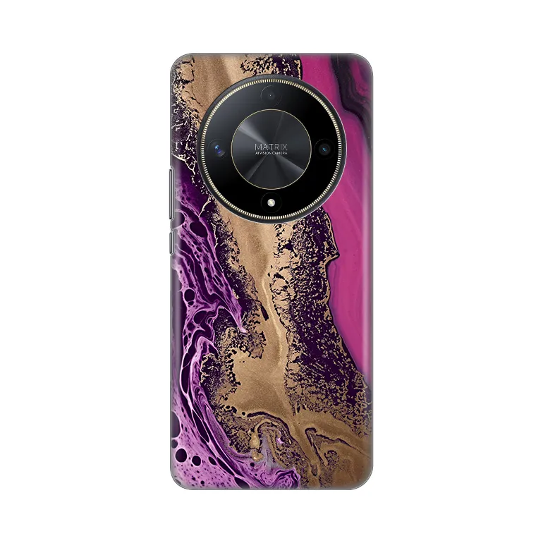 Maska Silikonska Print za Honor Magic 6 Lite Purple Gold Marble