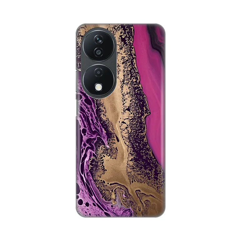 Maska Silikonska Print za Honor X7b Purple Gold Marble