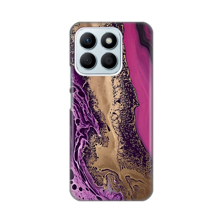 Maska Silikonska Print za Honor X8b Purple Gold Marble