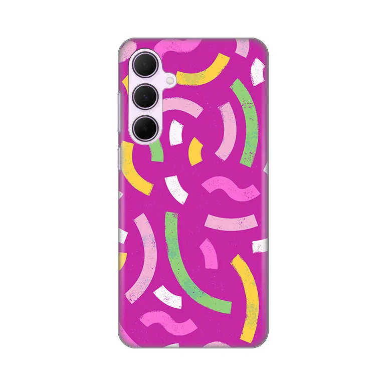 Maska Silikonska Print za Samsung A356B Galaxy A35 5G Happy Lines pink